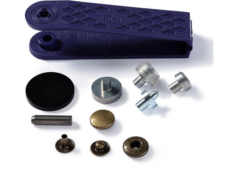 Prym Druckknöpfe Anorak Altmessing, 12 mm Nähfreie Druckknöpfe