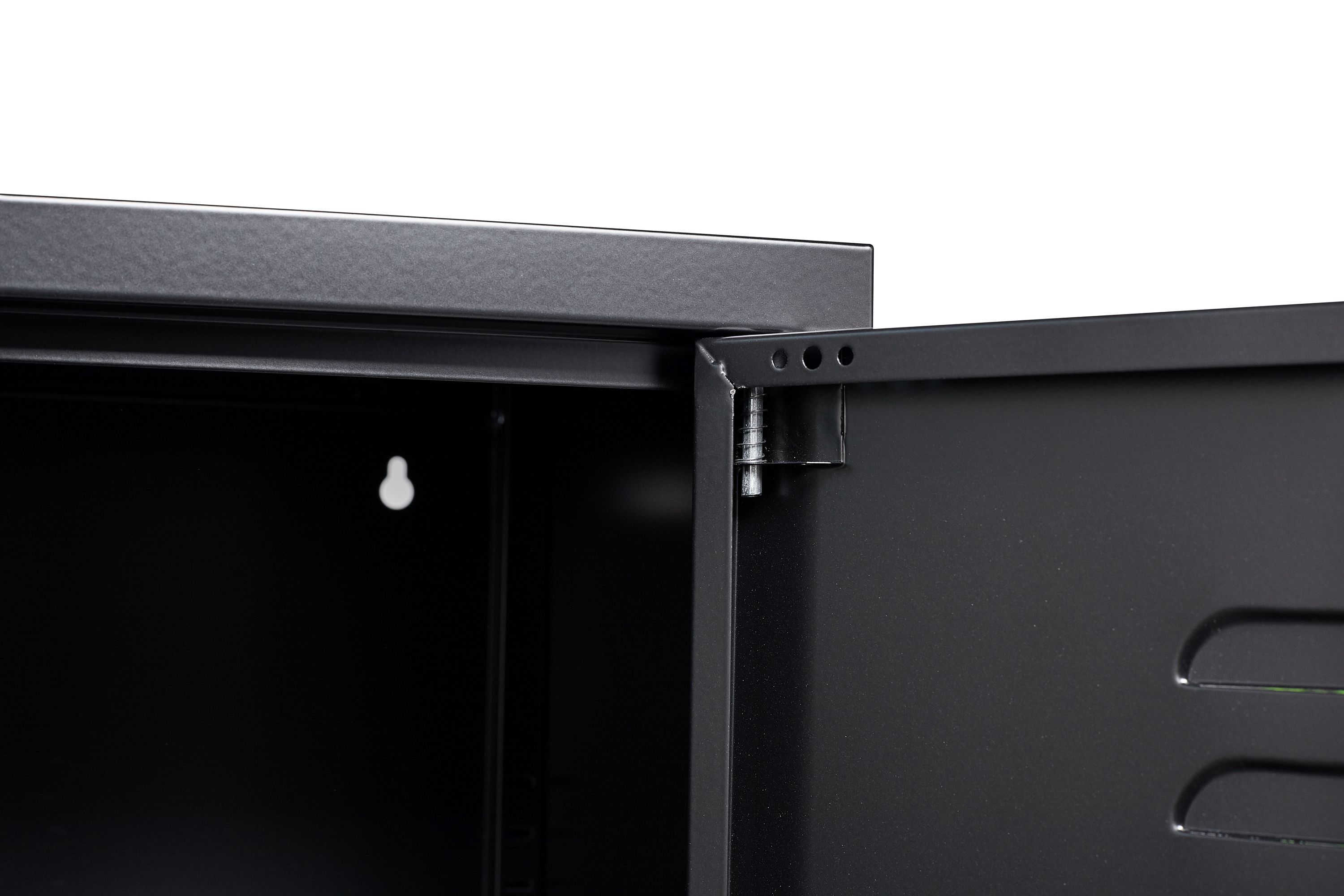 Kommode Metall KLAUS 80 x 101 cm schwarz
