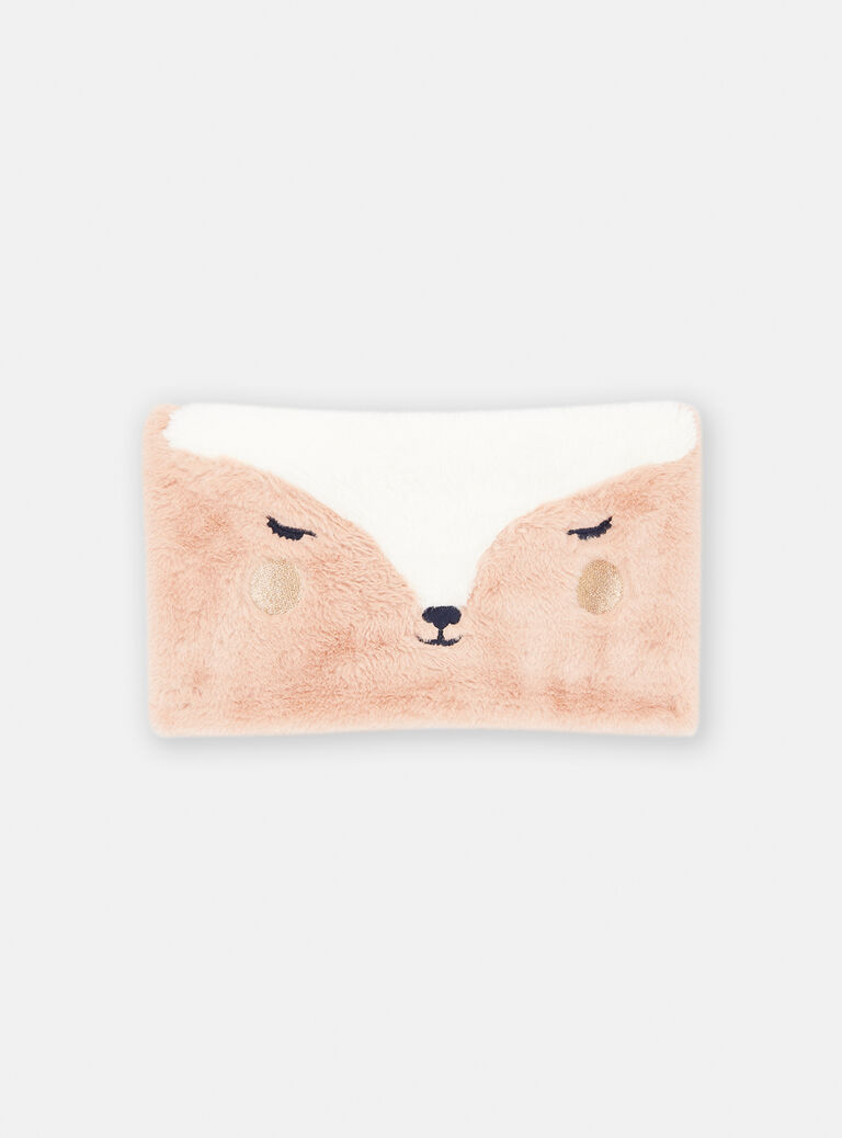 Snood en fausse fourrure motif biche pour fille