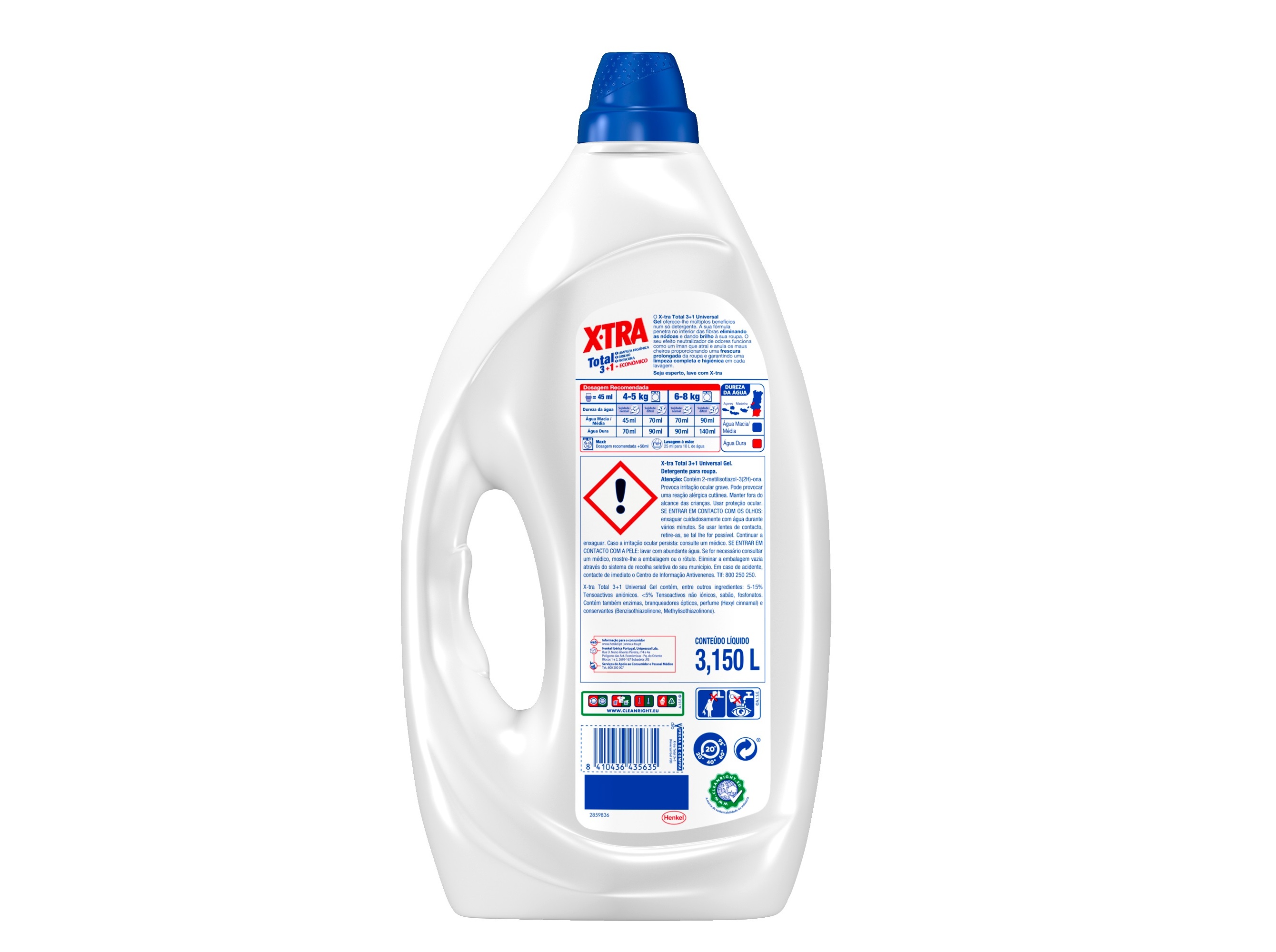 DETERGENTE ROUPA MÁQUINA LIQUÍDO X-TRA UNIVERSAL GEL 70D