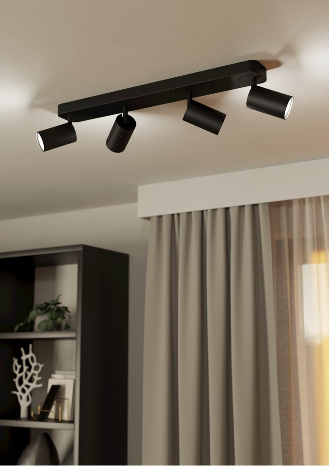 EGLO - Telimbela-Z spotskinne sort - RGB + TW - Zigbee, Bluetooth