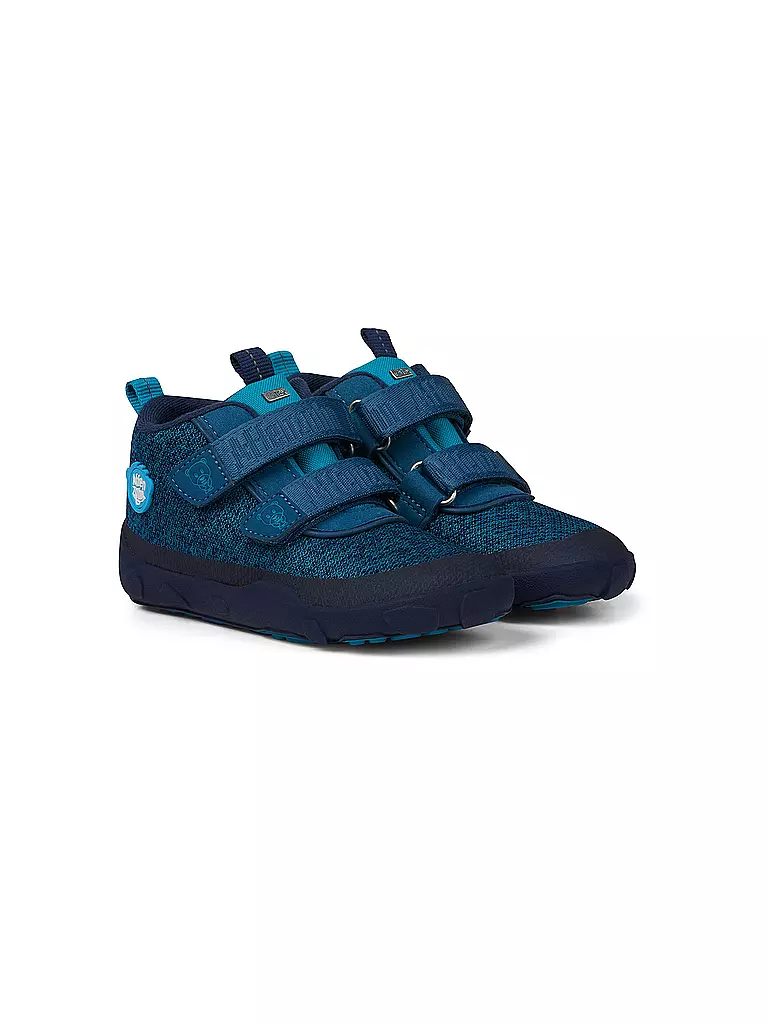 AFFENZAHN Kinder Barfußschuhe - Übergangsschuh KNIT HAPPY Bär dunkelblau