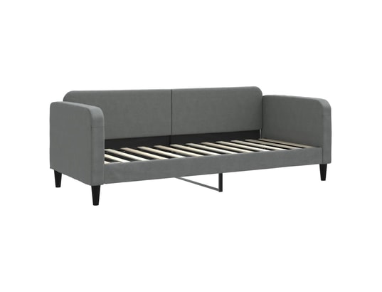 VIDAXL - Lit de jour avec gigogne et matelas gris foncé 80x200 cm tis...