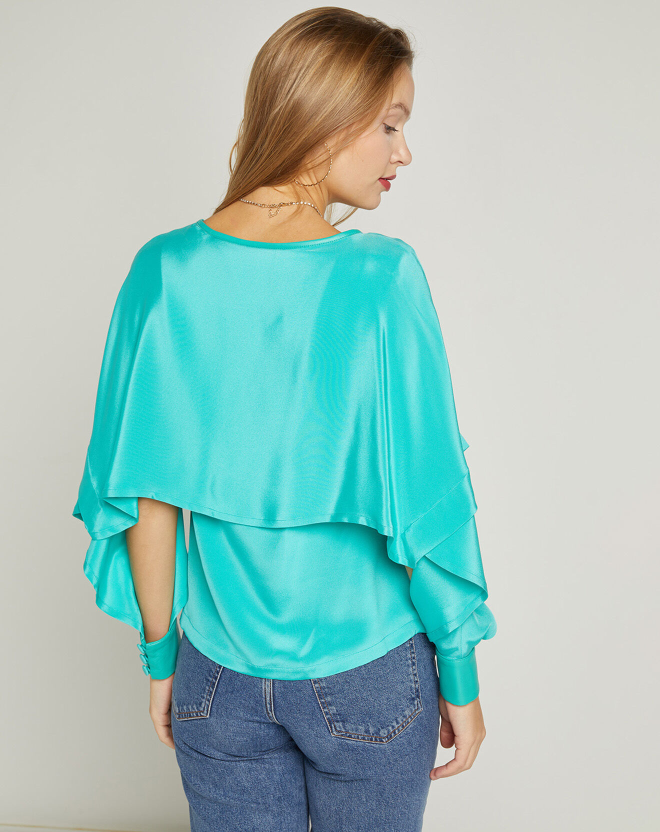 MAX&MOI Blouse 100% Soie Prague vert menthe