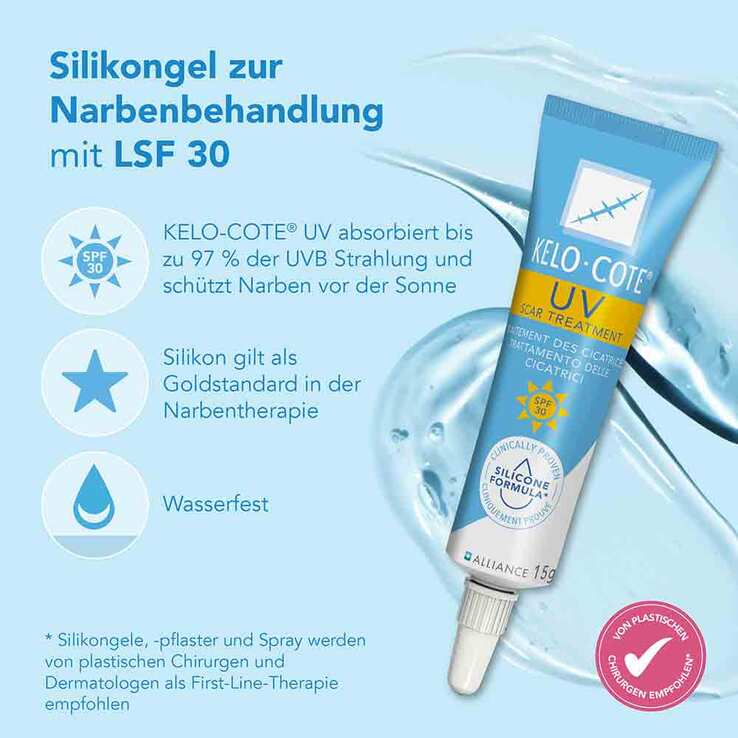 Kelo-cote UV Silikon Narbengel LSF 30, 15 g