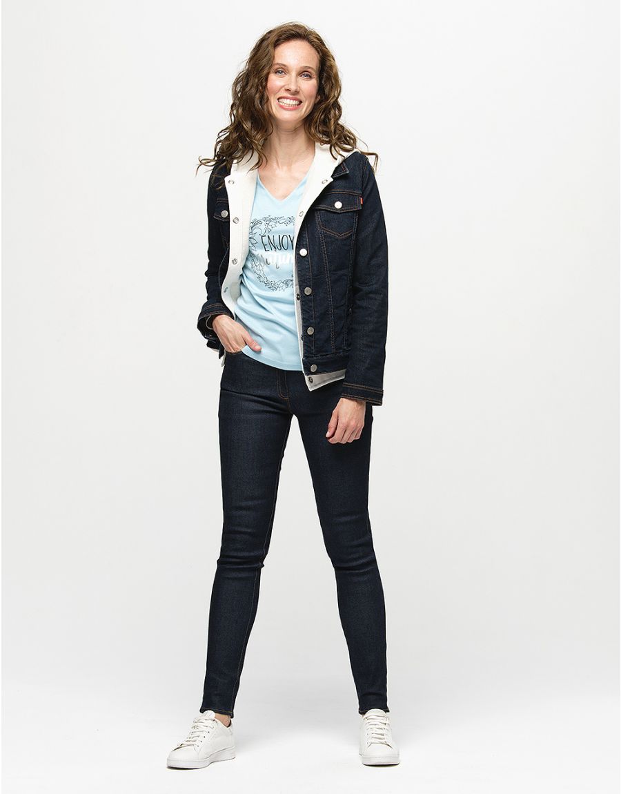T-shirt coton modal ciel