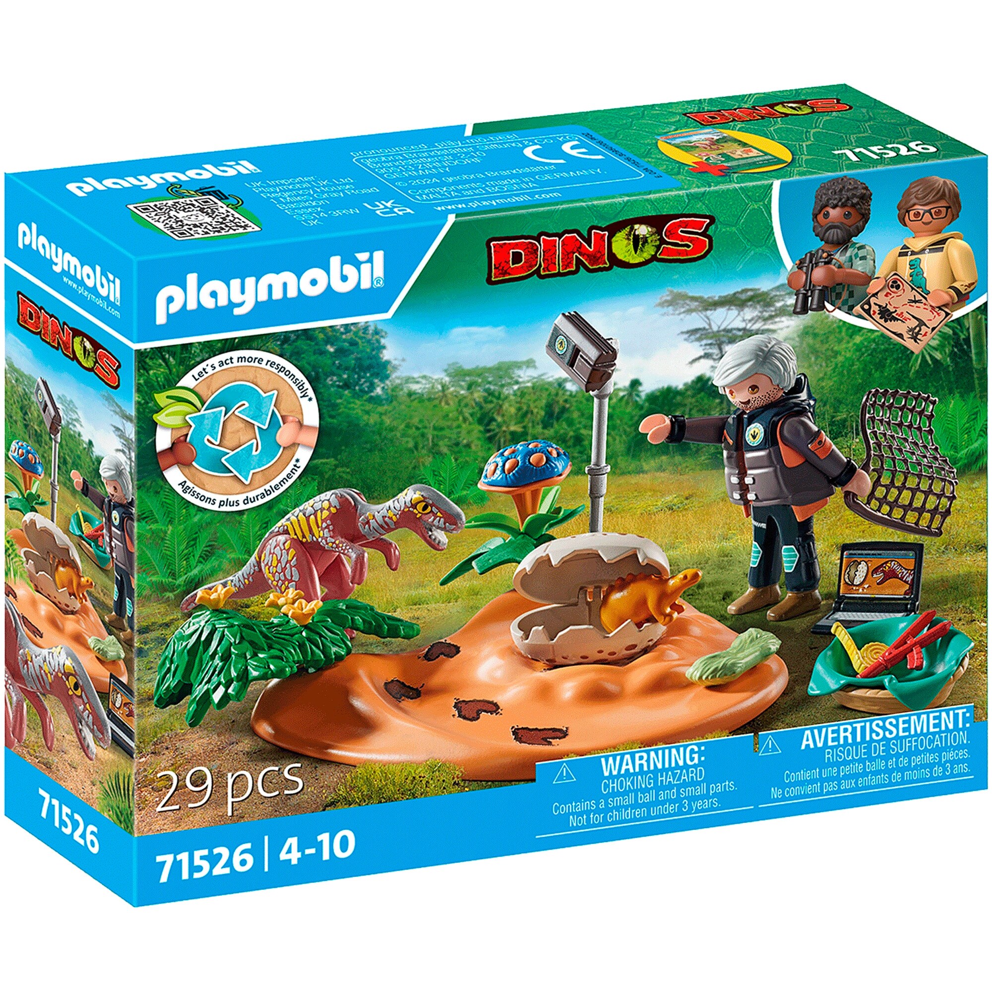 PLAYMOBIL Konstruktionsspielzeug Dinos Stegosaurusnest mit Eierdieb