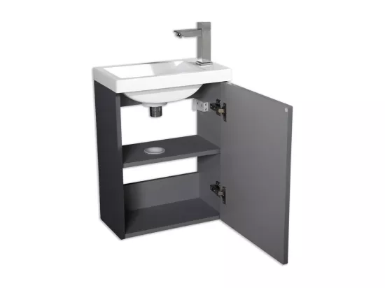 Lave main vasque 40 cm gris laqué Aquapixo