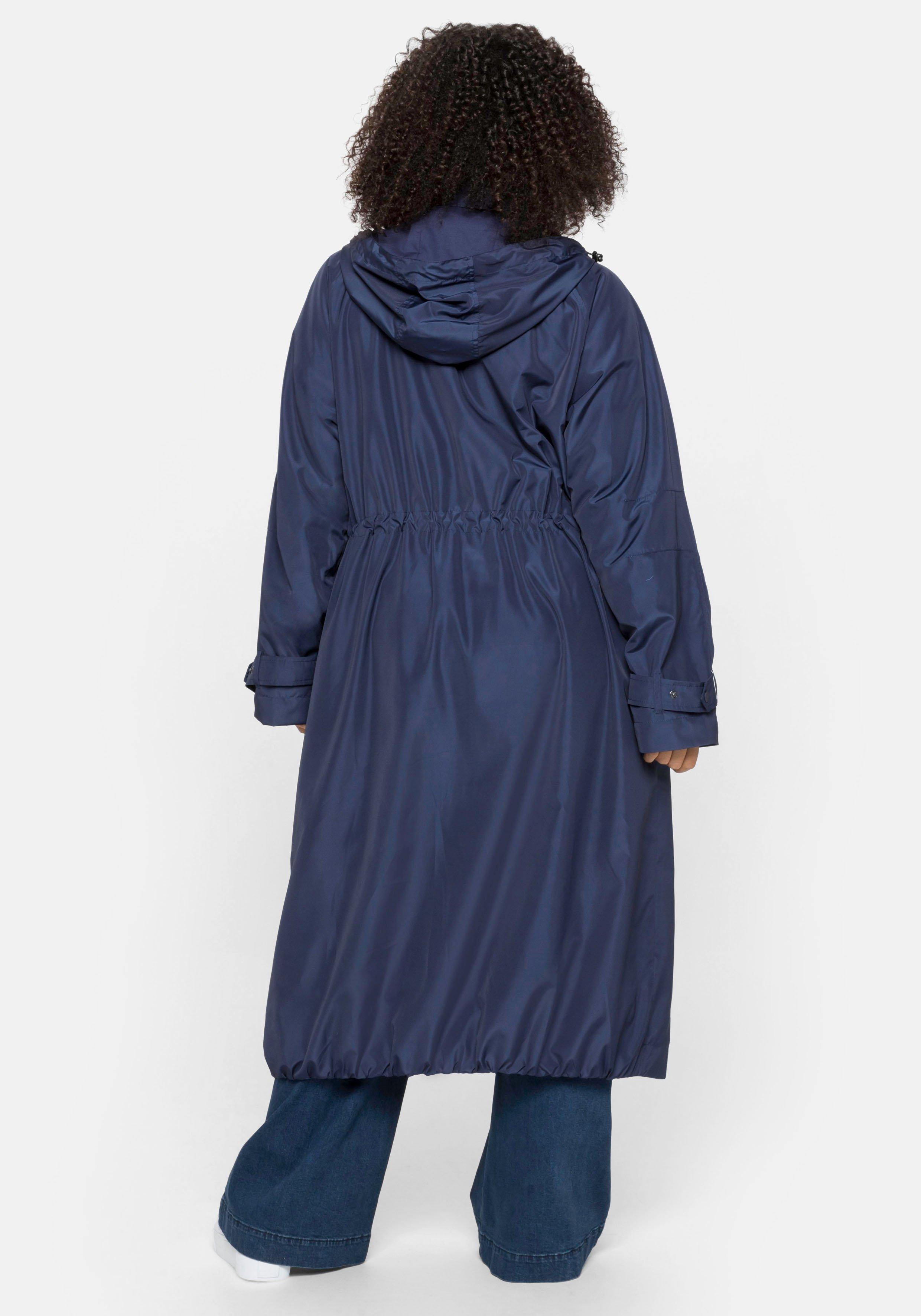 Mantel in Oversized-Form, mit Taschen und Tunnelzug