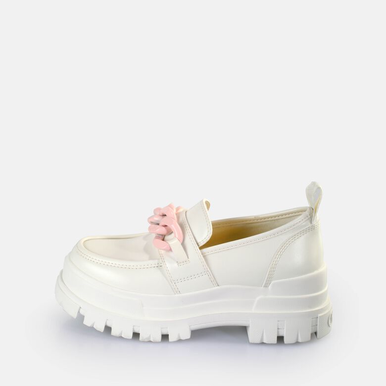 Aspha Loafer Chain Chaussures basses véganes, blanc