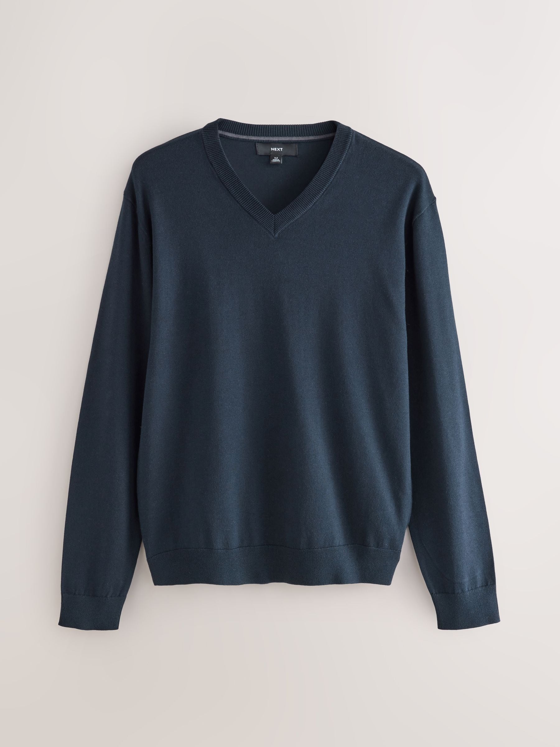 Donkerblauw - Cotton Rich Long Sleeve Jumper