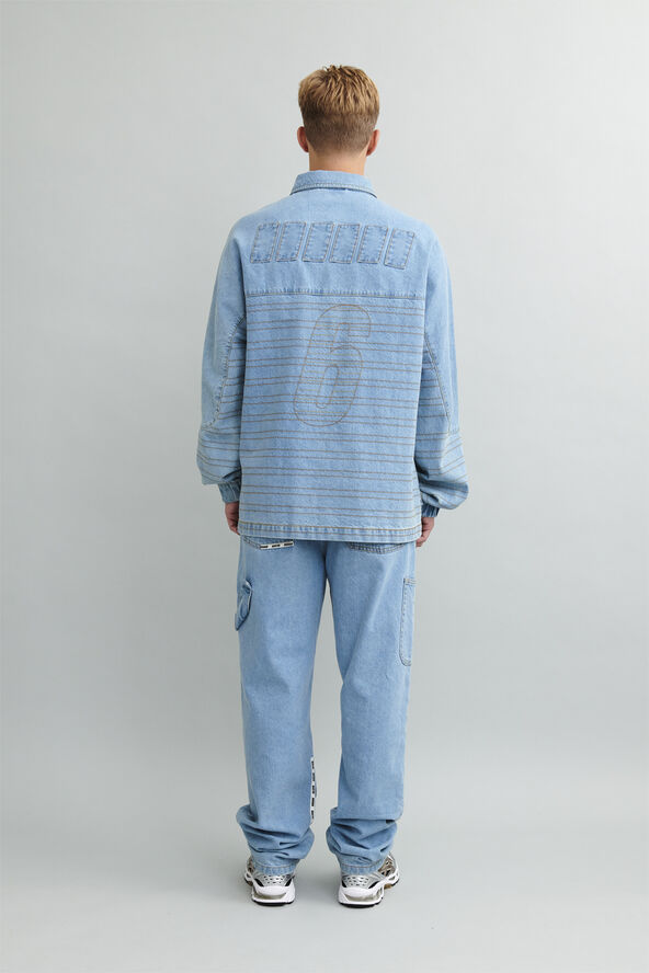Barfod Sports'' Long Sleeve Denim Pol Light blue
