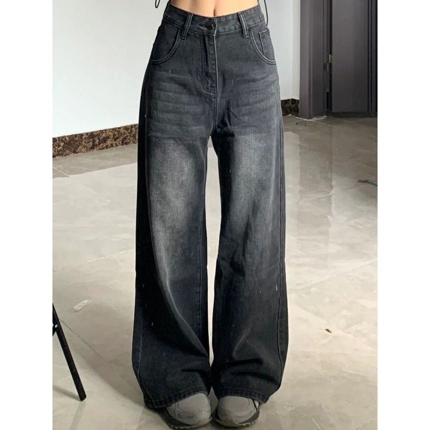 Jerolenea - Lage taille rechte pijpen losse jeans