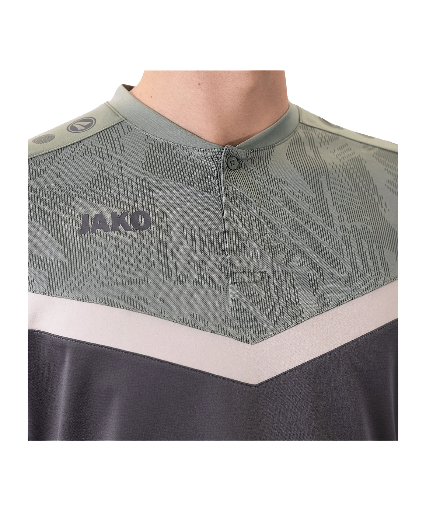 JAKO Iconic Poloshirt Grau Grün F852