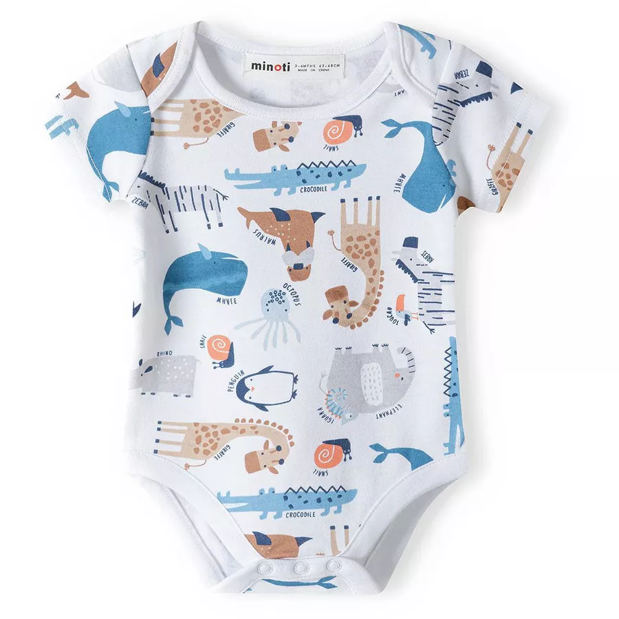 MINOTI 2er-Pack Bodys AquamarinWeiß