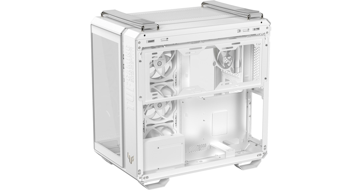 ASUSTUF Gaming GT502 Horizon ARGB midi tower behuizing  (Wit | 3x USB-A | 1x USB-C | Tempered Glass)
