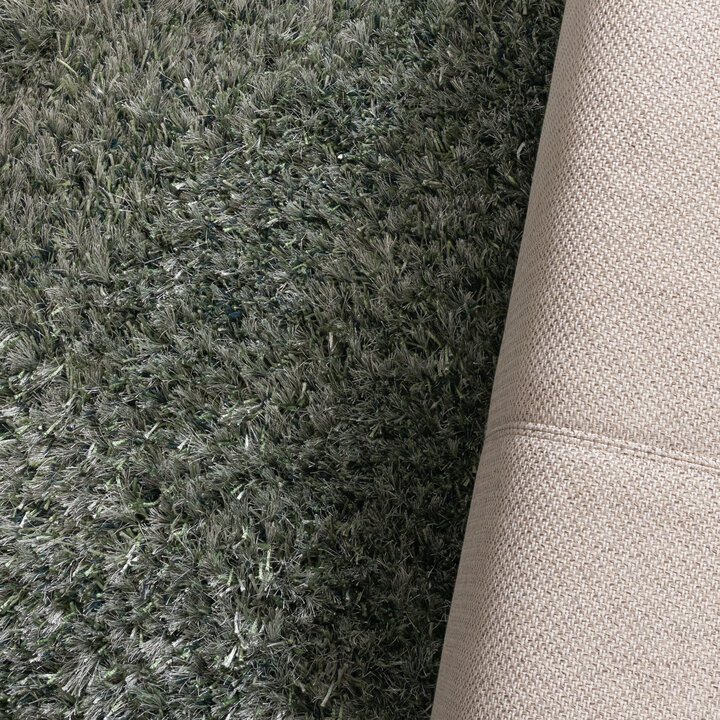 Rond shaggy vloerkleed - Grace Groen | Vol vloerkleed!