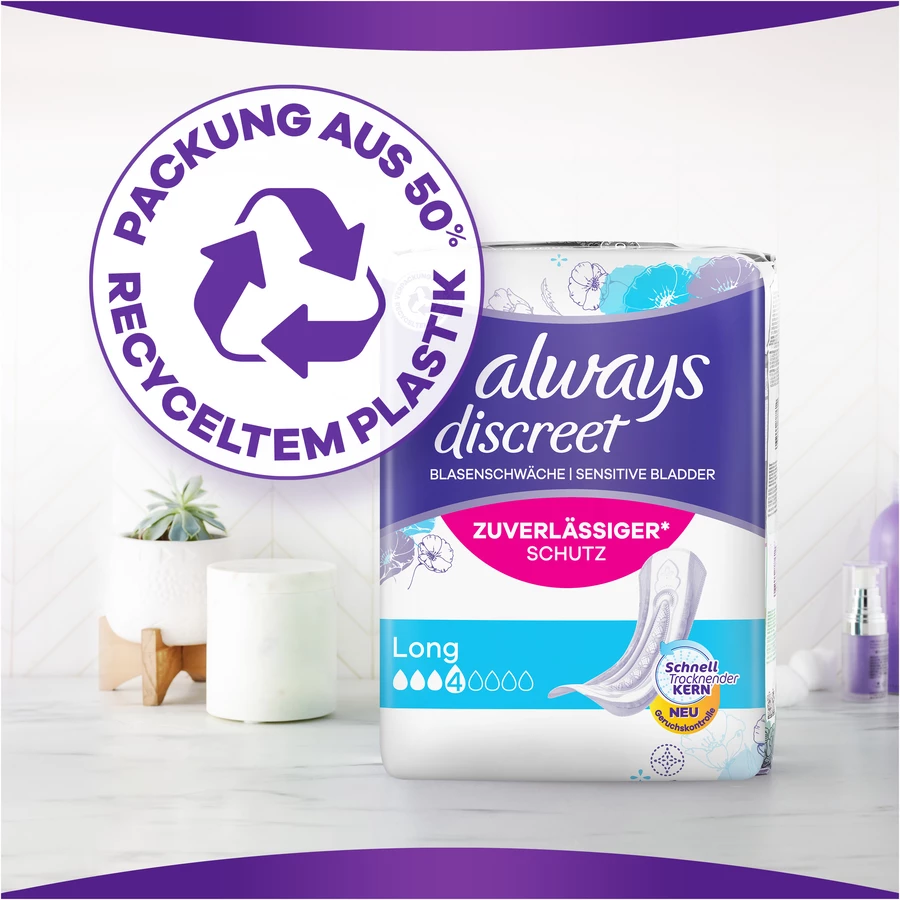 always discreet Inkontinenz-Einlagen, Long Big Pack 20 Einlagen