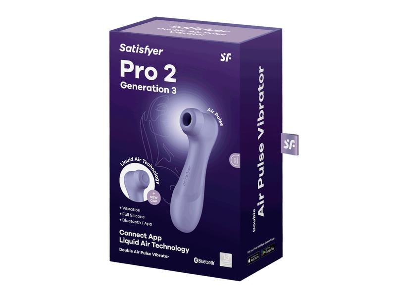 Satisfyer Vibrator Pro 2 Generation 3 lila Hochwertiger Auflegevibrator aus geschmeidigem Silikon für die Frau