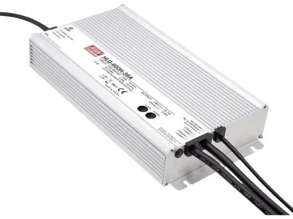 MEAN WELL HLG-600H-12B, Metallic, 90 - 305 V, 47 - 63 Hz, 144 mm, 48,5 mm, 280 mm