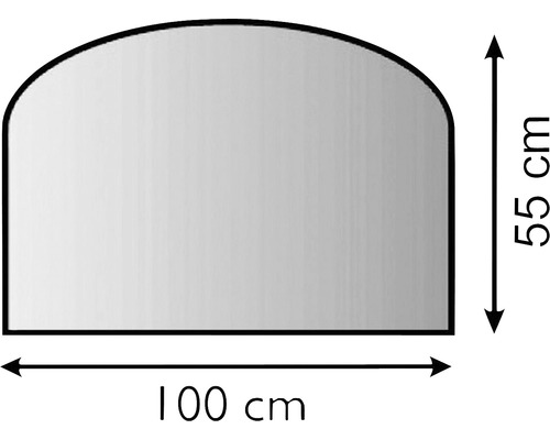 Bodemplaat metalen segmentboog 100x55 cm