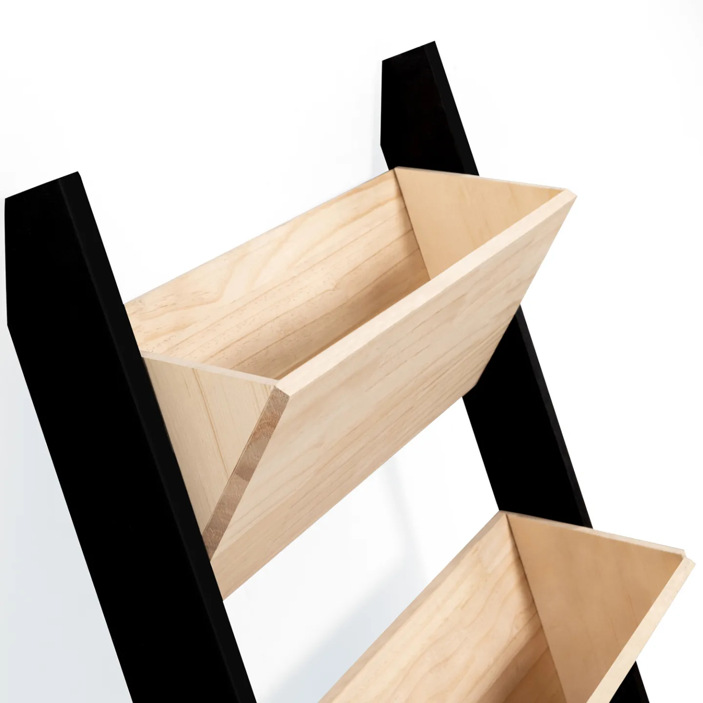 Jardinière échelle FREDDY 110 CM 3 bacs bois et noir potager pour jardin et balcon