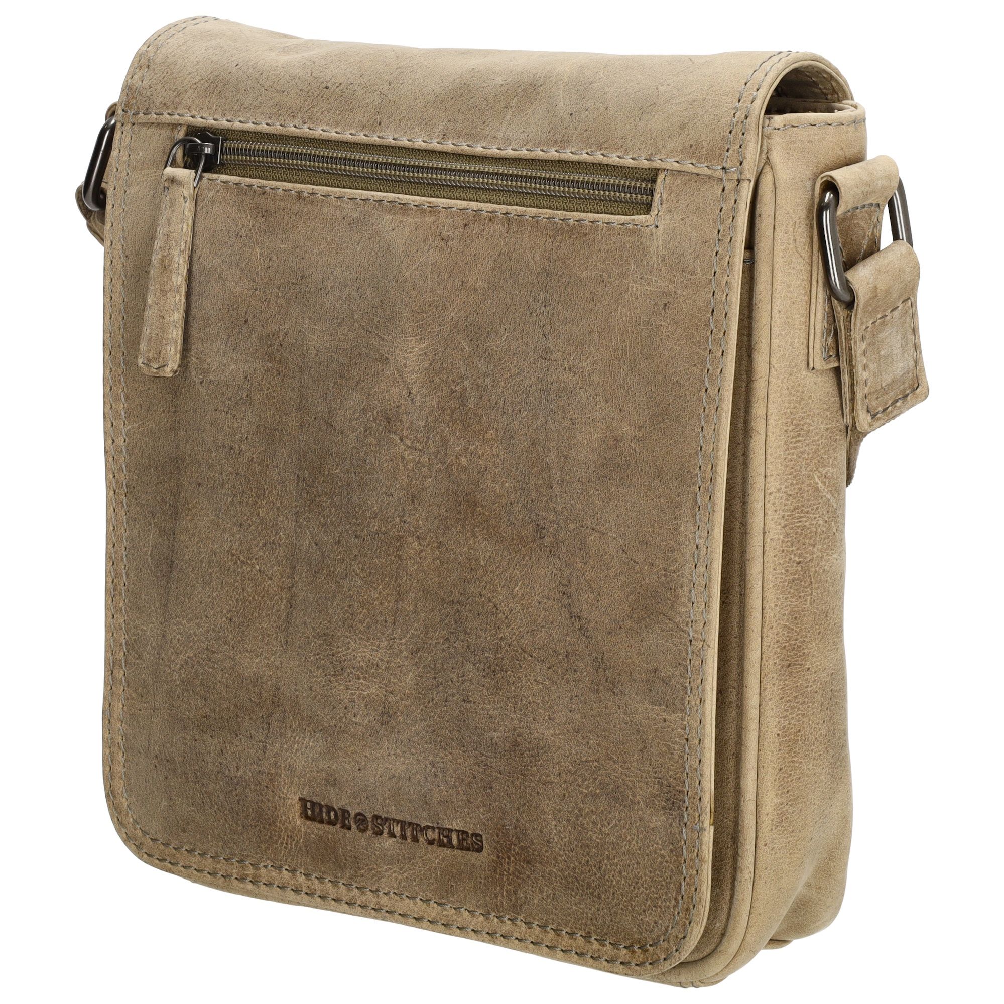 Hide & Stitches Idaho Messenger Bag Donkerzand