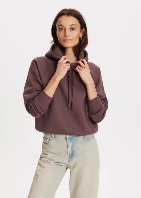 Hoodie met applicatie bruin (BRN.L)