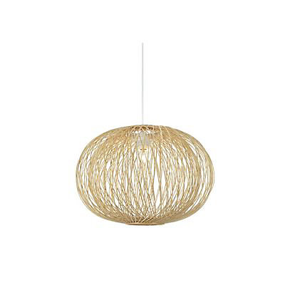 Suspension Albarella Goodhome E27 42W rotin Ø45,5 x L.45,5 x H. 135 cm