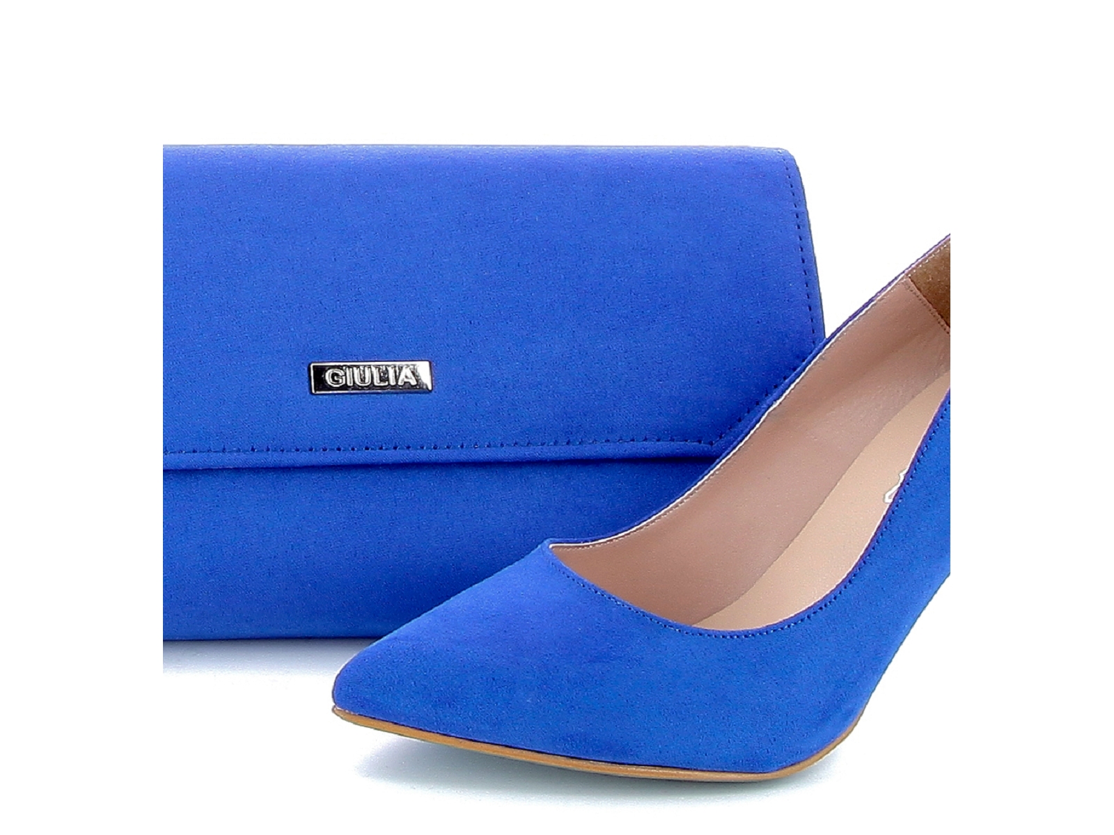 Giulia-HANDBAG G. velours Bleu