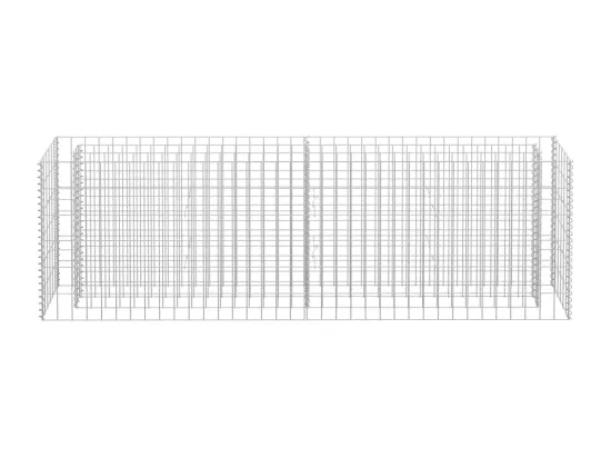 Lit surélevé à gabion Acier galvanisé 180x30x60 cm