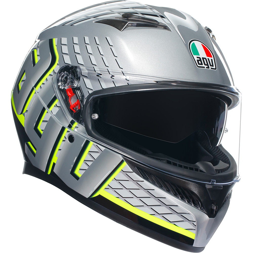 AGV - Casque K3 Fortify Gris / Noir / Jaune