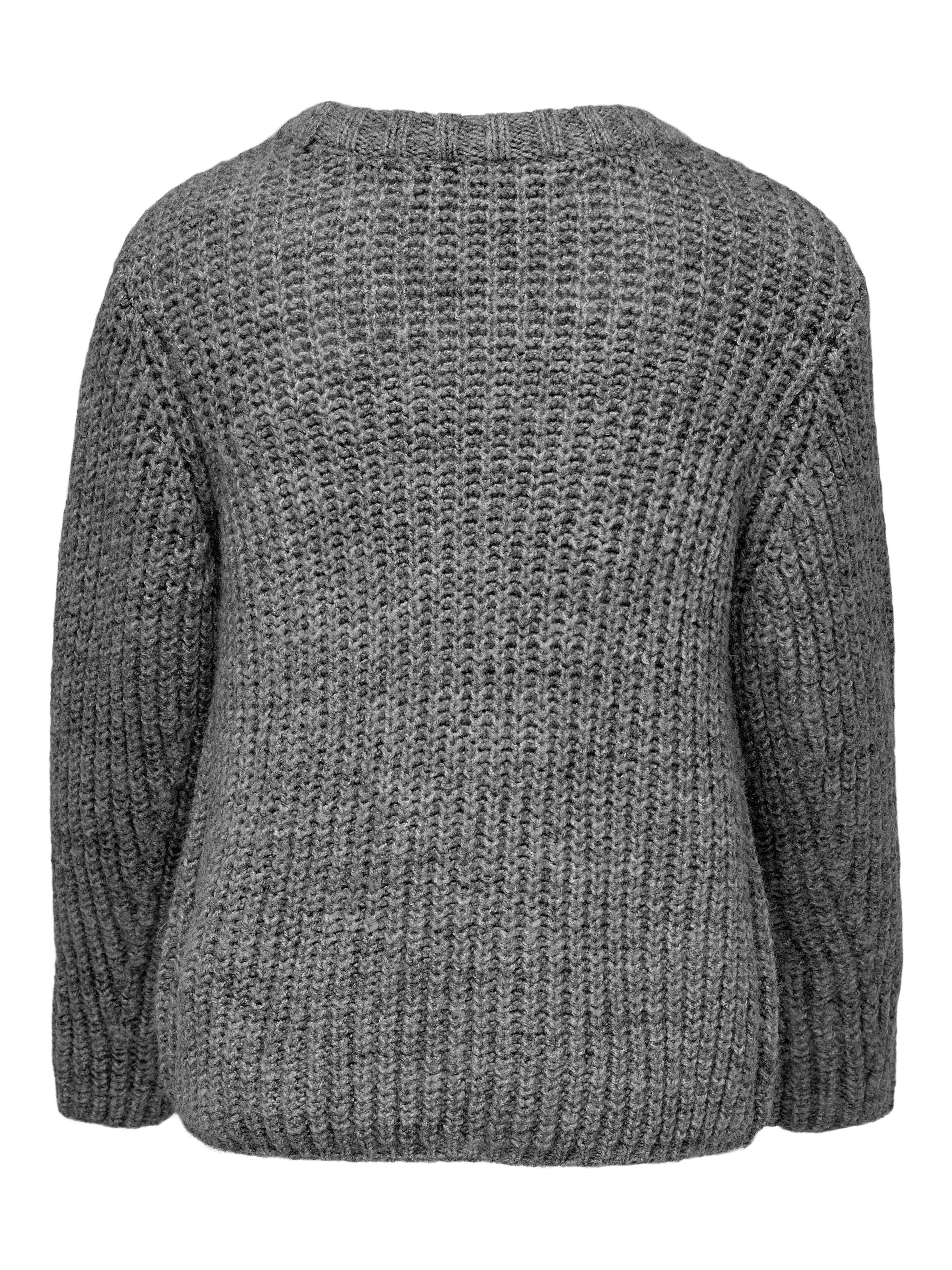 KOGFIONELLA Strickpullover Medium Grey Melange