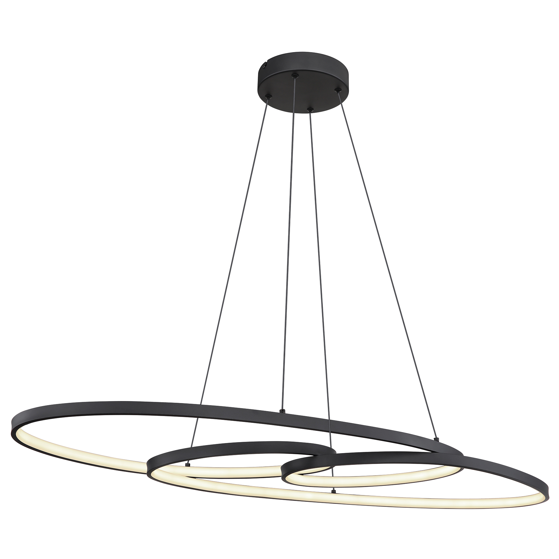 LED-Pendelleuchte - schwarz matt - Memoryfunktion - 120 cm