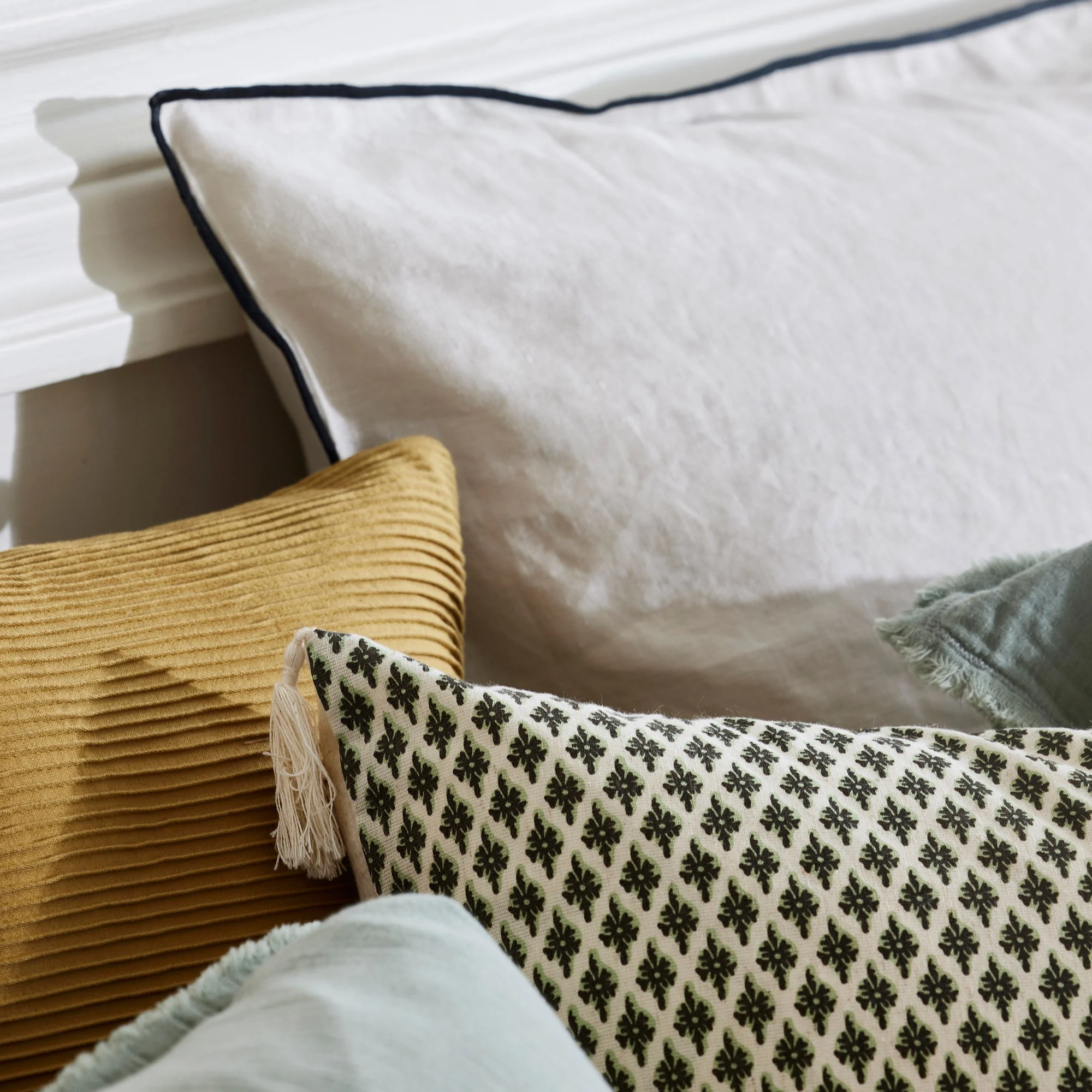 SANJAY - Housse de coussin | Beige