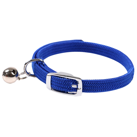 Collier elastic grelot 30 cm bleu pour chat