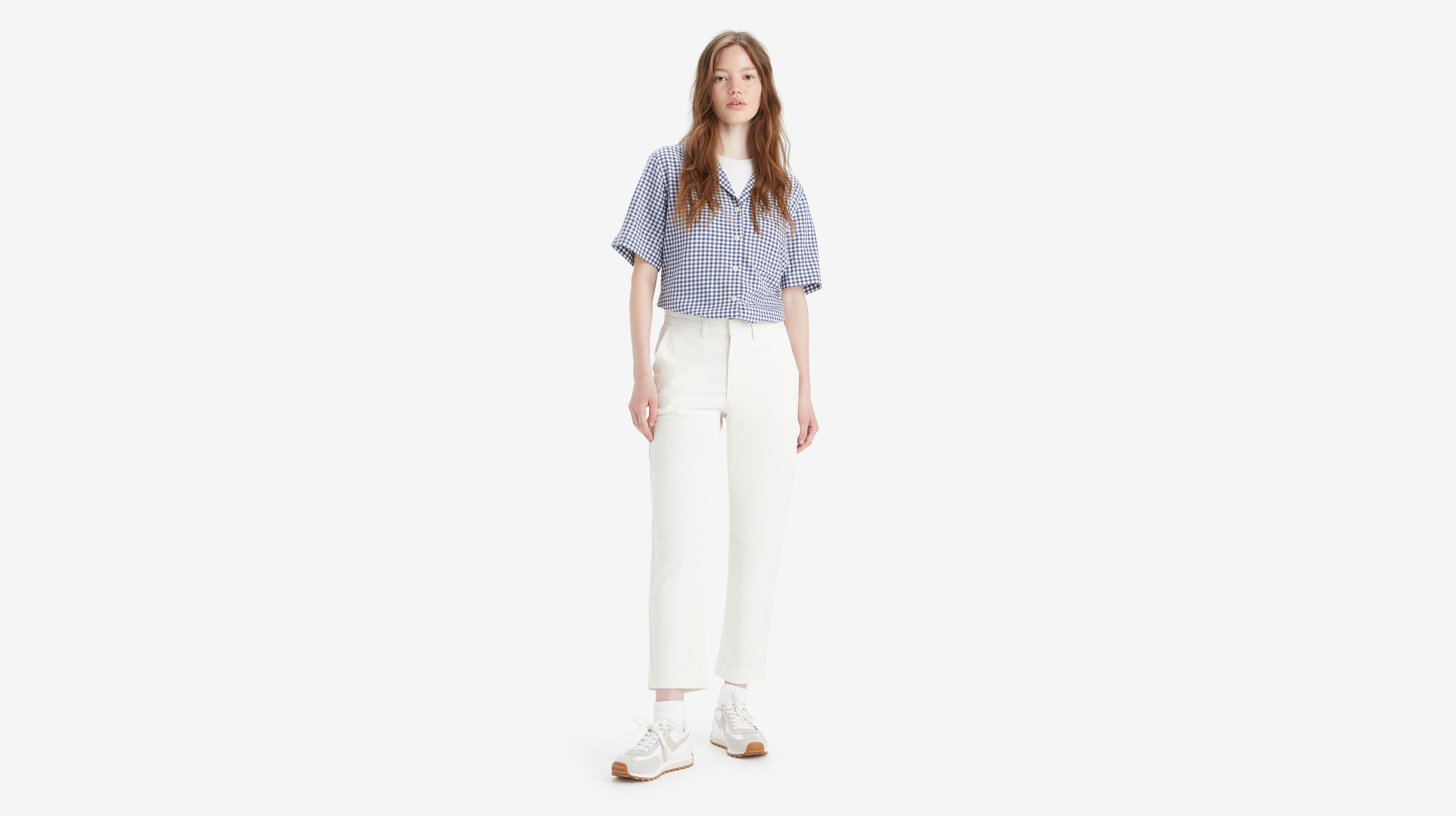 Pantalon Chino essentiel - Egret Twill - Blanc