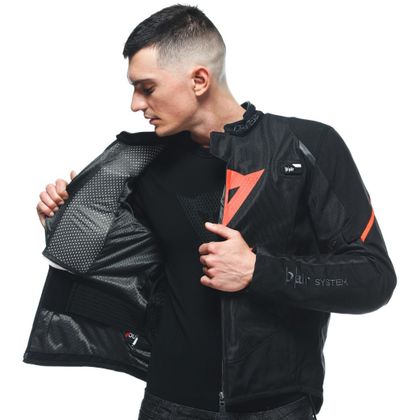 Blouson Airbag Dainese SMART JACKET LS SPORT - Noir / Rouge