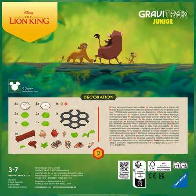 Ravensburger GraviTrax Junior The Lion King Extension Kulebanesett