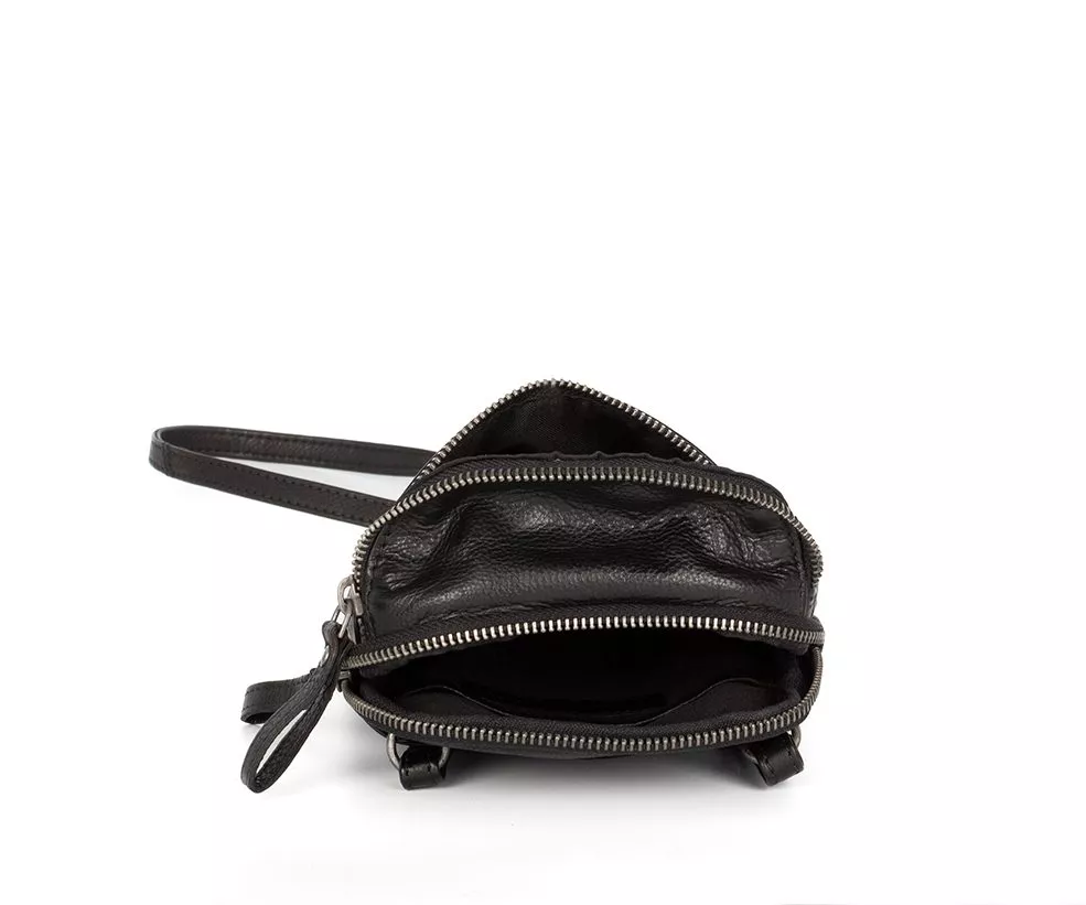 Spikes & Sparrow Naomi Crossbody / Phone Holder Black