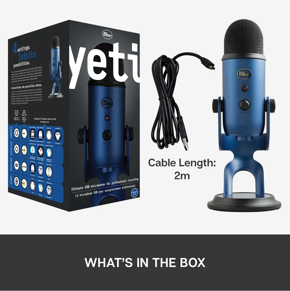 Blue - Microphone Yeti Midnight Blue