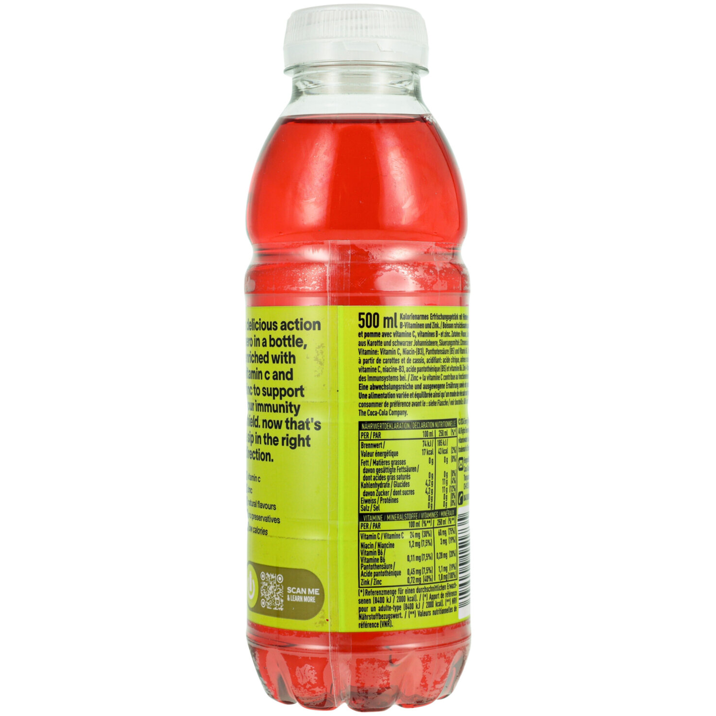 Vitaminwater defence Himbeere Apfel 6x 50cl -6x 50cl