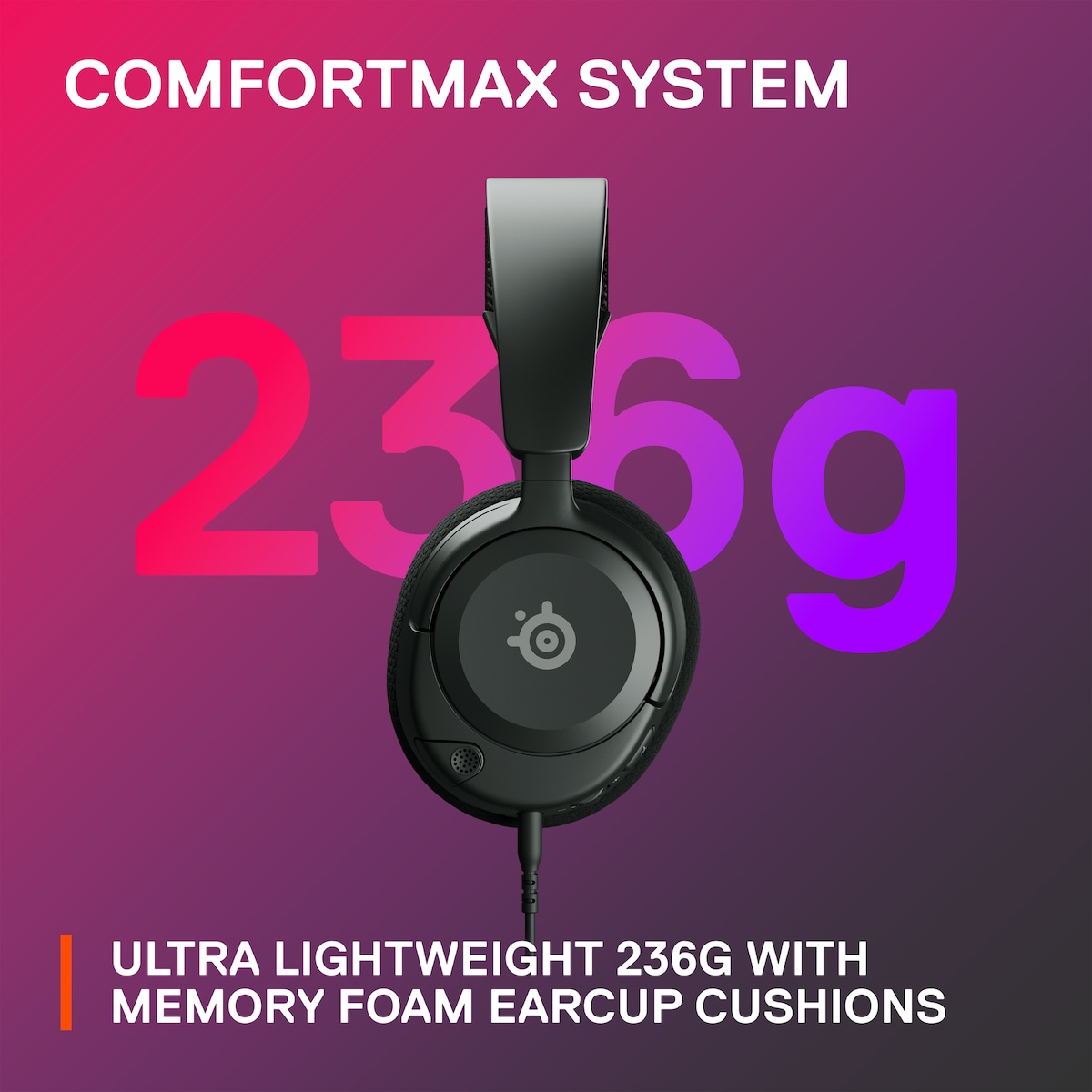 SteelSeries Arctis Nova 1 gaming headset (sort)