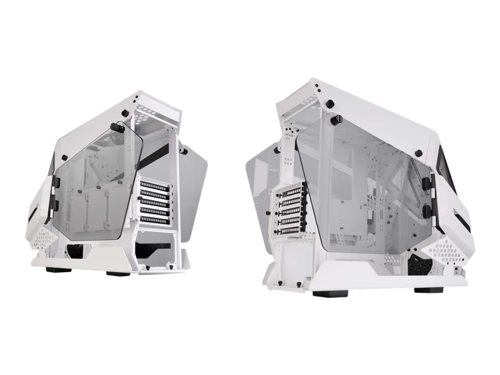 Thermaltake AH T200 - Tower - micro ATX - sidepanel med vindue (hærdet glas) - ingen strømforsyning (PS/2) - hvid - USB/Lyd