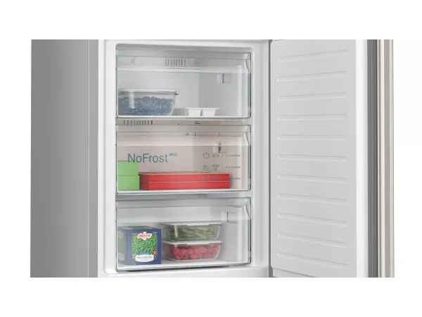 Siemens iQ300 KG39NXIBF - Køleskab/fryser - bund-fryser - bredde: 60 cm - dybde: 66.5 cm - højde: 203 cm - 363 liter - Klasse B - inox