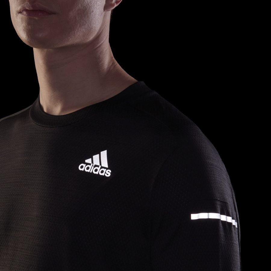adidas Haut Running COOLER - Noir Manches Longues
