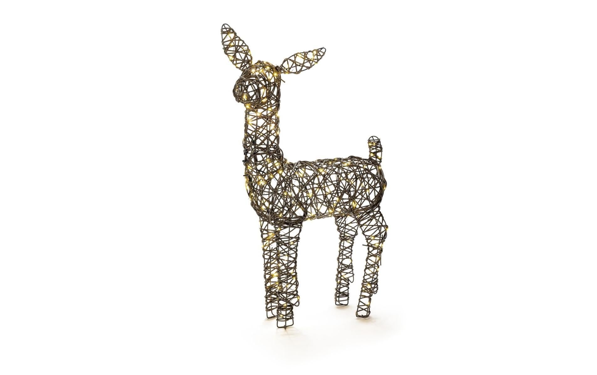 STT LED Dekofigur »Wicker deer« Warmweiss