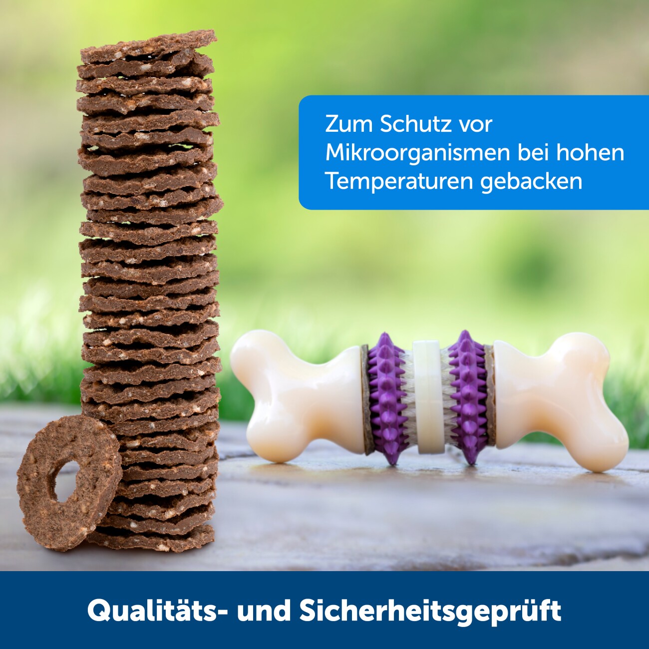 PetSafe Snackring-Spielzeuge Kauringe aus Rohhaut für Hunde - 16 STÜCK braun S