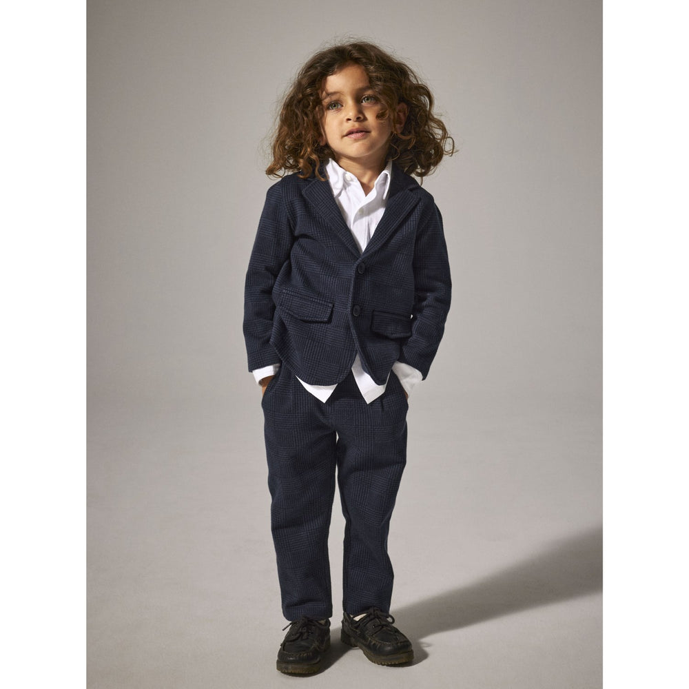 Køb Name It Navy Blazer Check Nmmrobino Sweat Blazer Unb