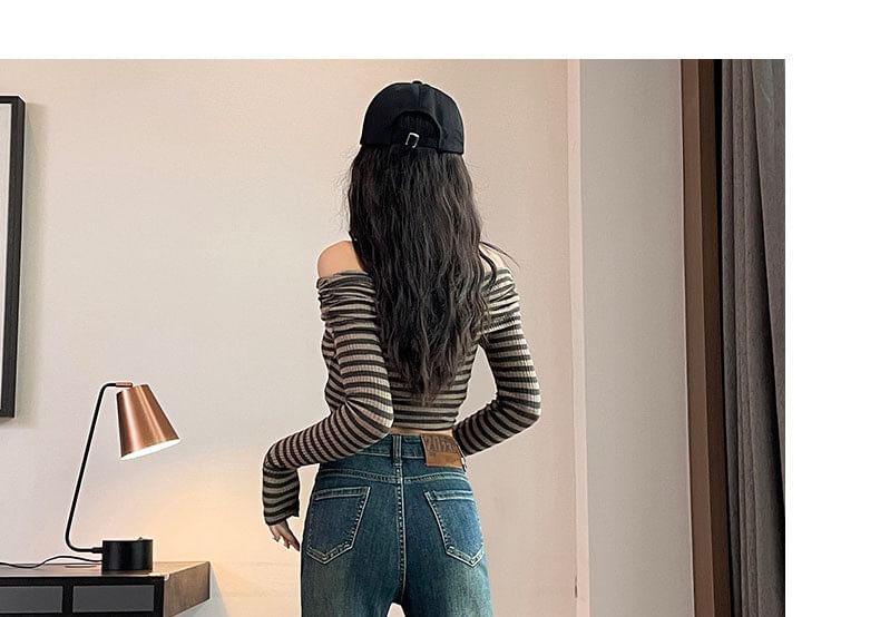 Wisjam - High-waist gerafelde klokbodem jeans